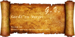 Gerócs Veron névjegykártya
